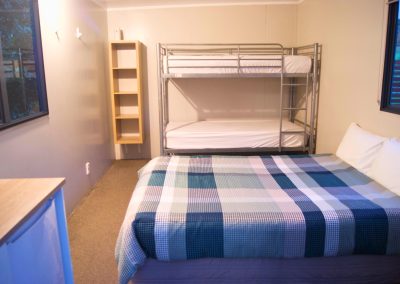 Cabin 5c with one double bed and one bunk bed.